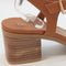 Womens Office Manning Block Heel Sandals Tan