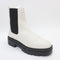 Womens Office Ace Cleat Sole Chelsea Boots White Leather