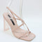 Womens Office Heema Perspex Heeled Sandals Pale Pink