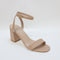 Womens Office Maple Ankle Strap Black Heels Nude Leather