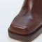 Womens Office Anthem Chunky Platform Block Ankle Boots Chocolate Leather