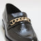 Womens Office Fargo Spain Chain Loafers Black Leather