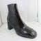 Womens Office Ample High Square Toe Boots Black Leather