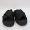Womens Toms Mallow Crossover Slides Black Repreve Jersey