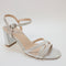 Womens OFFICE Moonstone Two Part Block Heels Silver