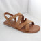 Womens Toms Sicily Sandals Tan Leather