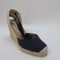 Womens Office Marmalade Part Espadrille Navy Canvas