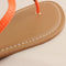 Womens Office Samba Toe Post Sandals Orange Snake Leather