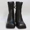 Womens Office Studio Amsterdam Square Toe Heel Boots Black Leather