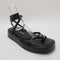 Womens Office Summary Skinny Tie Sandals Black Drench