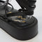 Womens Office Summary Skinny Tie Sandals Black Drench